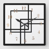 Kies uw kleur vierkante klok (Voorkant)