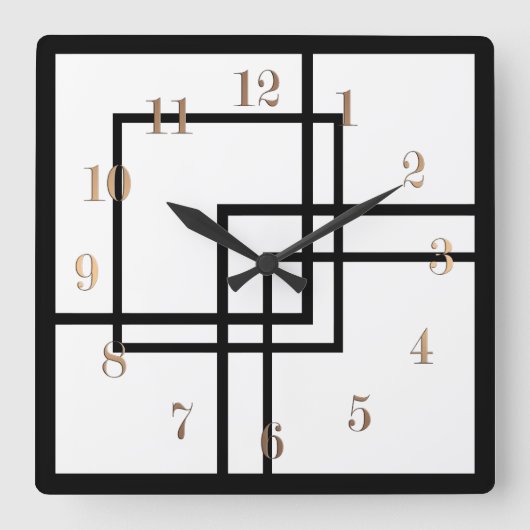 Kies uw kleur vierkante klok (Voorkant)