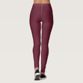 KIES UW KLEUR Voetbalteam, Naam, Bourgondië Leggings (Achterkant)