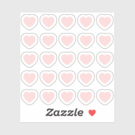 Kies uw kleur voor 25 kleine hartvormen sticker