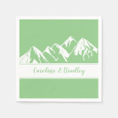 Kies uw kleur White Mountain Range bruiloft | Servet (Voorkant)