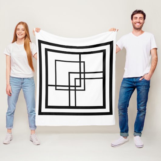 Kies uw kleur, zwart, wit, uw patroon fleece deken (In situ)