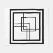 Kies uw kleur, zwart, wit, uw patroon fleece deken (Voorkant (Horizontaal))