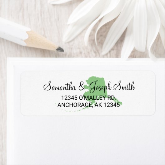 Kies uw kleuren in de vorm Alaska Etiket (Insitu)