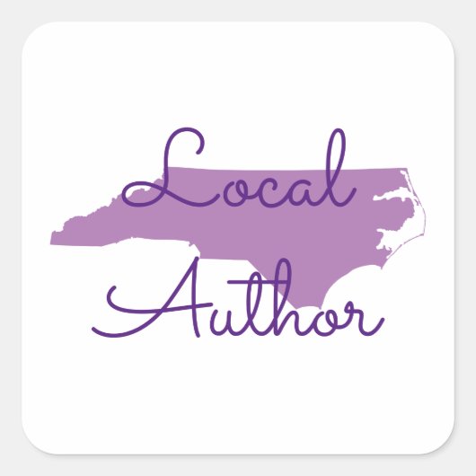 Kies uw kleuren North Carolina lokale auteur Vierkante Sticker (Voorkant)