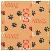 Kies uw kleuren Paw print stof (Close Up)