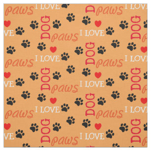 Kies uw kleuren Paw print stof