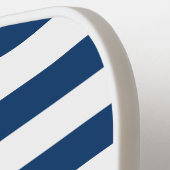 Kies uw kleuren stripes - marineblauw en wit pickleball paddle (Links Detail)