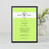 Kies uw kleurenmonogram bruiloft kaart (Staand voorkant)