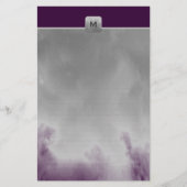 Kies uw kleurenmonogram met fijne tinten briefpapier (Voorkant)