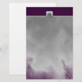 Kies uw kleurenmonogram met fijne tinten briefpapier (Voorkant / Achterkant)