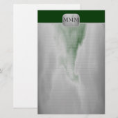 Kies uw kleurenmonogram met fijne tinten briefpapier (Voorkant / Achterkant)