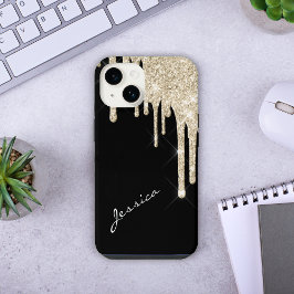 Kies uw kleurensterren met zilveren glitterschijve Case-Mate iPhone 14 hoesje