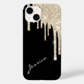 Kies uw kleurensterren met zilveren glitterschijve Case-Mate iPhone case (Achterkant)