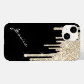 Kies uw kleurensterren met zilveren glitterschijve Case-Mate iPhone case (Achterkant (horizontaal))