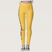KIES UW Leggings voor aangepaste kleuren met naam (Voorkant)