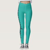 KIES UW Leggings voor aangepaste kleuren met naam (Voorkant)