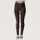 KIES UW Leggings voor aangepaste kleuren met naam (Voorkant)