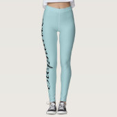 KIES UW Leggings voor aangepaste kleuren met naam (Voorkant)