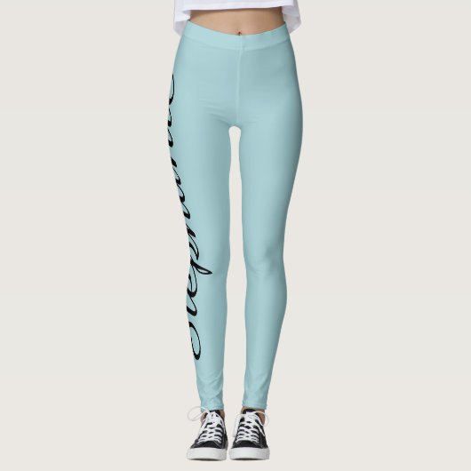 KIES UW Leggings voor aangepaste kleuren met naam (Voorkant)