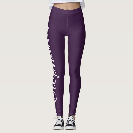 KIES UW Leggings voor aangepaste kleuren met naam (Voorkant)