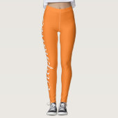 KIES UW Leggings voor aangepaste kleuren met naam (Voorkant)