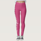 KIES UW Leggings voor aangepaste kleuren met naam (Voorkant)
