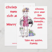 Kies uw Mannen met Waterverf-tekening aanbevelen Feestdagenkaart (Voorkant / Achterkant)