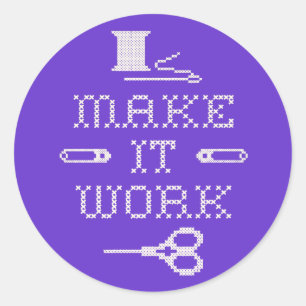 Kies uw Mode Achtergrondkleur Ronde Sticker