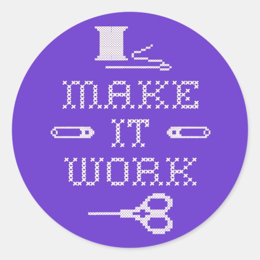 Kies uw Mode Achtergrondkleur Ronde Sticker (Voorkant)