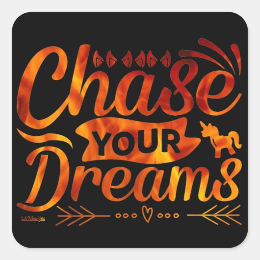 KIES UW motivatie prijsopgave VOOR DREAMS Vierkante Sticker (Voorkant)