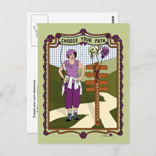 Kies uw pad_A_ Briefkaart (Voorkant / Achterkant)