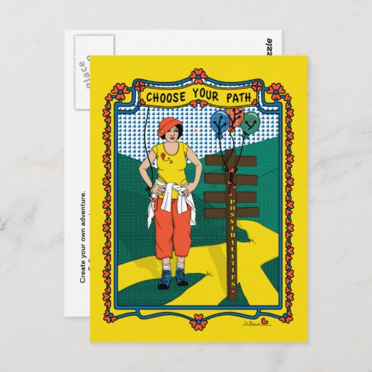 Kies uw pad_B_ Briefkaart (Voorkant / Achterkant)