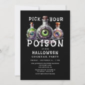 Kies uw Poison Cocktail Party Halloween Kaart (Voorkant)