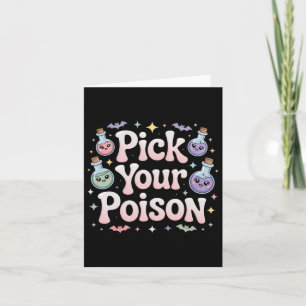 Kies uw Poison Flessen Gothic Halloween 1 Kaart