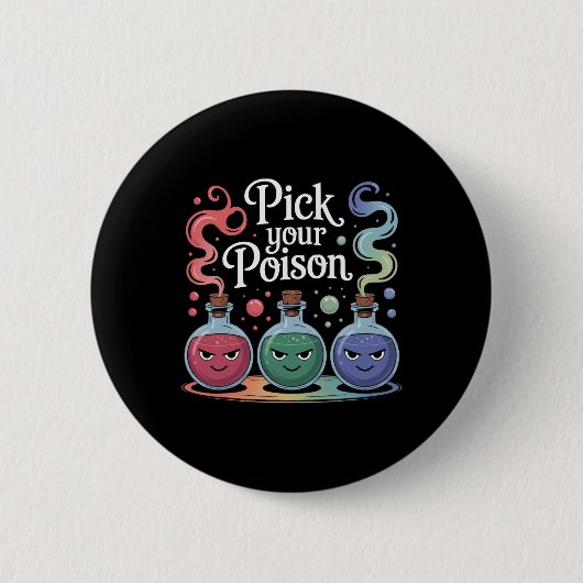 Kies uw Poison Flessen Gothic Halloween 2 Ronde Button 5,7 Cm (Voorkant)