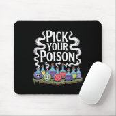 Kies uw Poison Flessen Gothic Halloween 3 Muismat (Met muis)