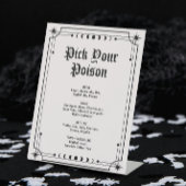 Kies uw Poison Gothic Halloween bruiloft bar Reclamebord Met Voetstuk