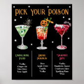Kies uw Poison Halloween 3 Cocktail Menu Poster (Voorkant)