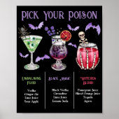 Kies uw Poison Halloween 3 Cocktail Menu Poster (Voorkant)