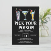 Kies uw Poison Halloween Adult Cocktail Party Kaart (Staand voorkant)