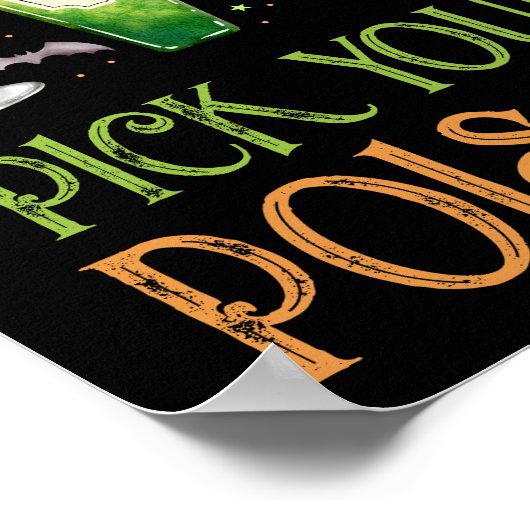 Kies uw Poison Halloween Cocktail Drinken Poster (Hoek)