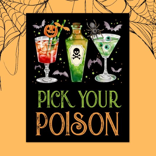 Kies uw Poison Halloween Cocktail Drinken Poster