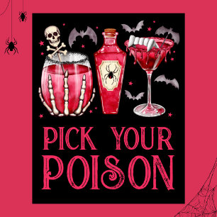 Kies uw Poison Halloween Cocktail Drinken Poster