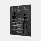 Kies uw Poison Skeleton Wedding Bar Menu Acryl Bord (Hoek)