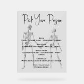 Kies uw Poison Skeleton Wedding Bar Menu Acryl Bord (Voorkant)