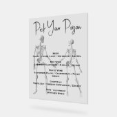 Kies uw Poison Skeleton Wedding Bar Menu Acryl Bord (Hoek)