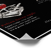 Kies uw Poison Skeleton Wedding Cocktails Drink Poster (Hoek)