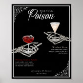 Kies uw Poison Skeleton Wedding Cocktails Drink Poster (Voorkant)
