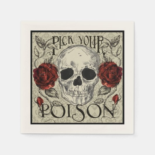 Kies uw Poison Skull servetten (Voorkant)